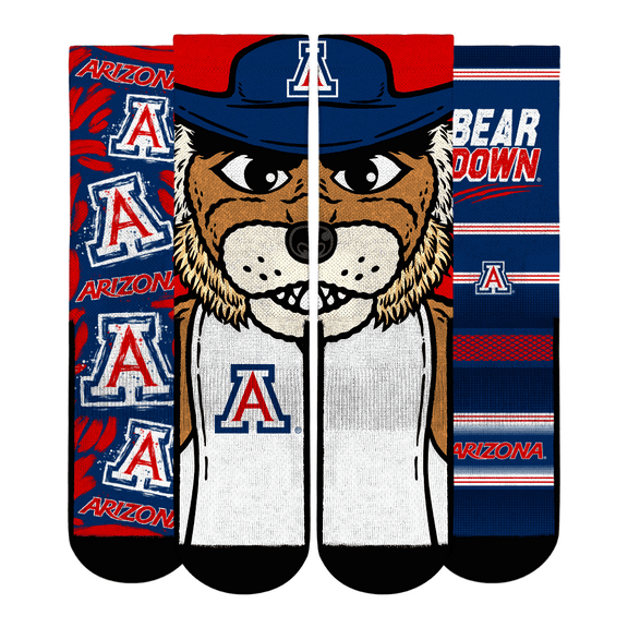 Youth Rock Em Socks Arizona Wildcats Fan Favorite Three-Pack Crew Sock Set