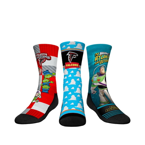 Youth Rock Em Atlanta Falcons Toy Story 3-Pack Crew Socks