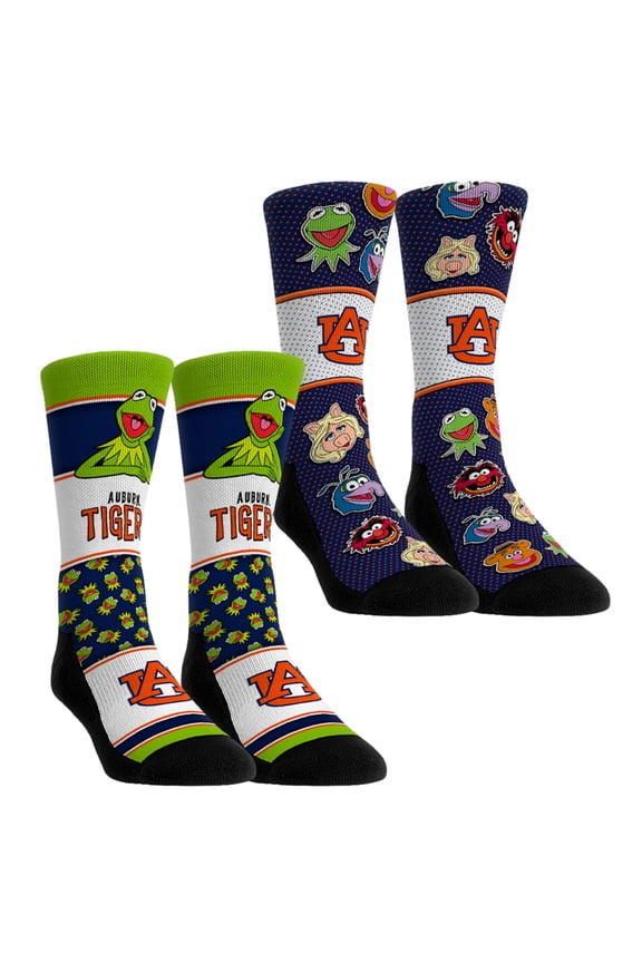 Youth Rock Em Socks Auburn Tigers Muppets 2-Pack Crew Socks Set