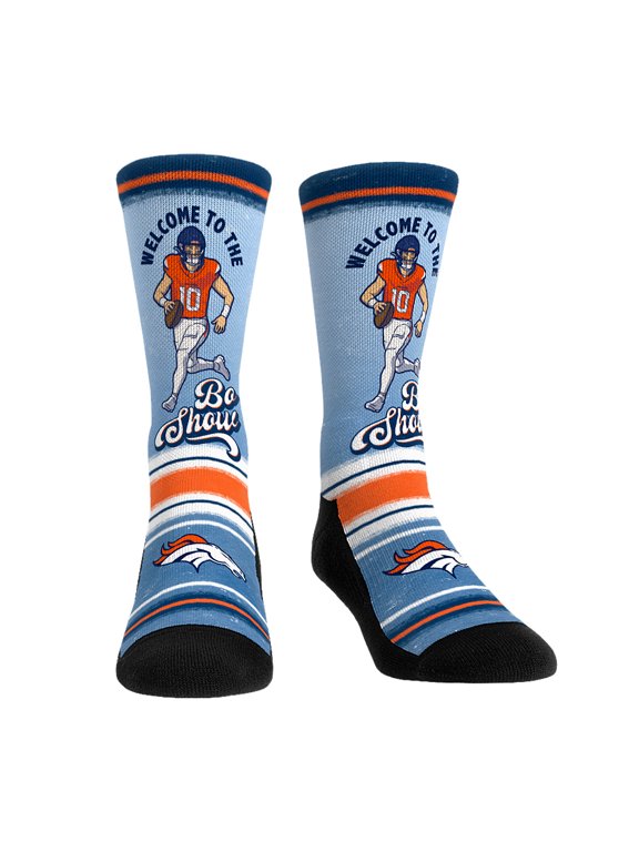 Youth Rock Em Bo Nix Denver Broncos Player Name Crew Socks