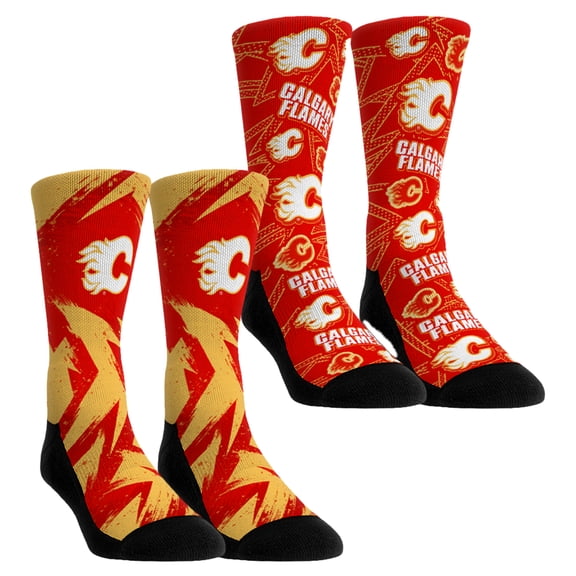Youth Rock Em Socks Calgary Flames Game Day Two-Pack Crew Socks
