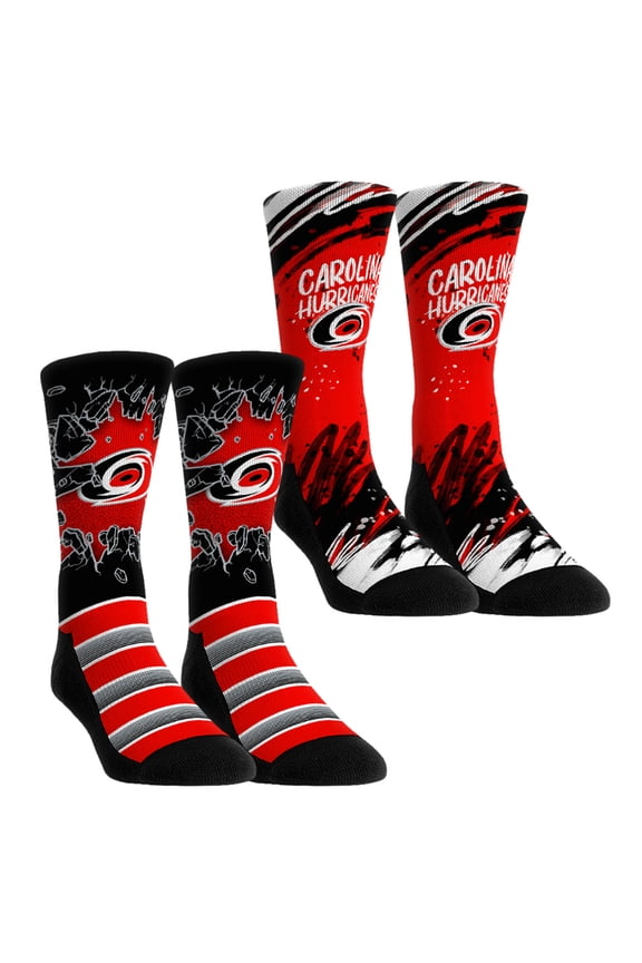 Youth Rock Em Socks  Carolina Hurricanes Ice Breaker Two-Pack Crew Socks Set