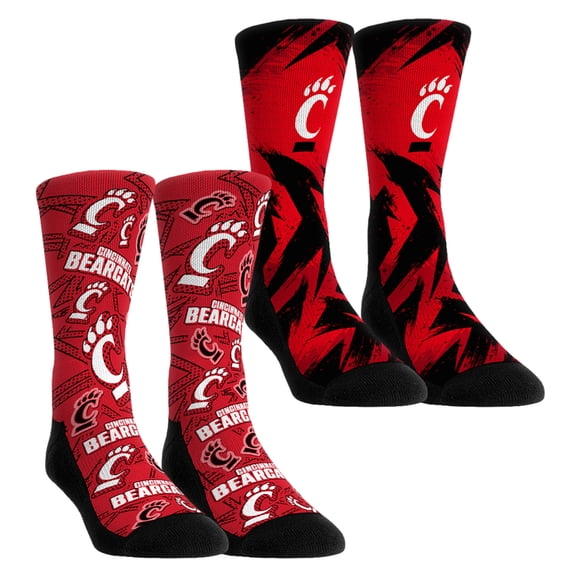 Youth Rock Em Socks Cincinnati Bearcats Game Day Two-Pack Crew Socks Set