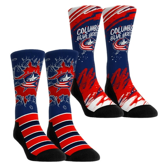 Youth Rock Em Socks  Columbus Blue Jackets Ice Breaker Two-Pack Crew Socks Set