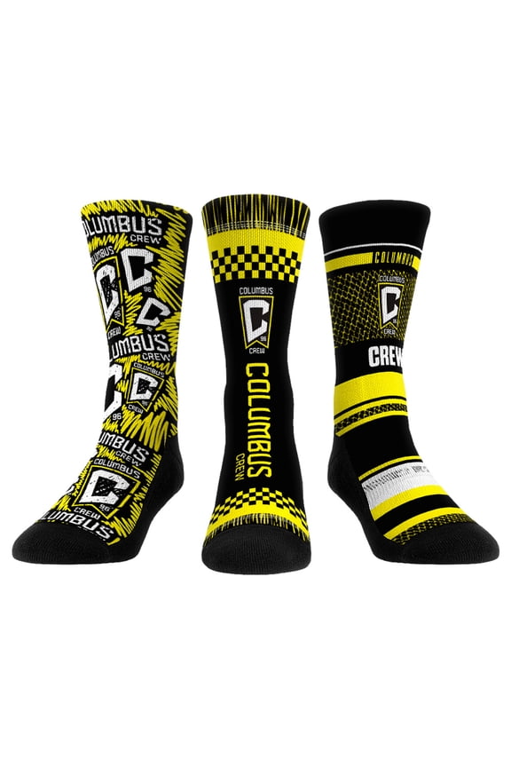 Youth Rock Em Socks Columbus Crew Three-Pack Crew Socks Set