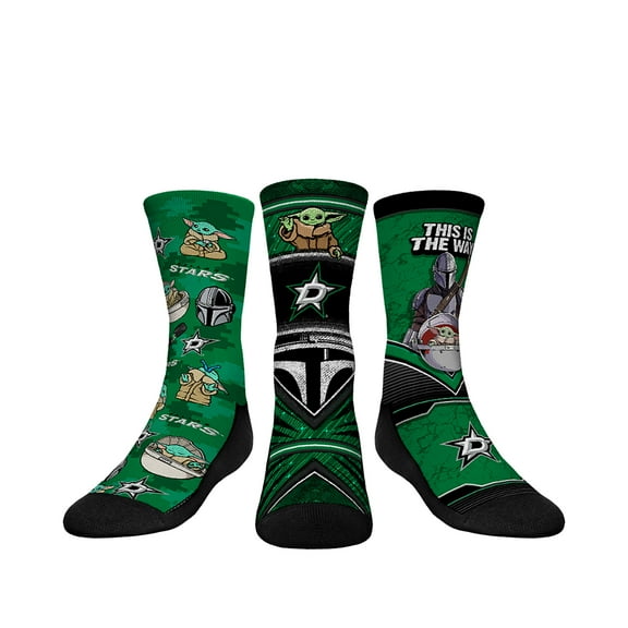 Youth Rock Em Socks Dallas Stars The Mandalorian 3-Pack Crew Socks