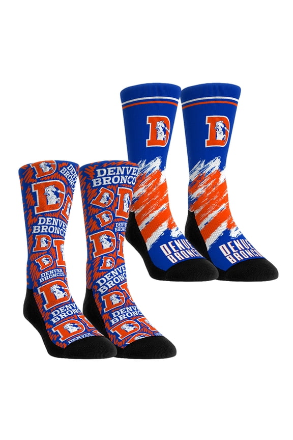 Youth Rock Em Socks Denver Broncos Throwback Two-Pack Crew Socks Set