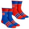 thumbnail image 1 of Youth Rock Em Socks Detroit Pistons Multi-Stripe 2-Pack Team Crew Sock Set, 1 of 1