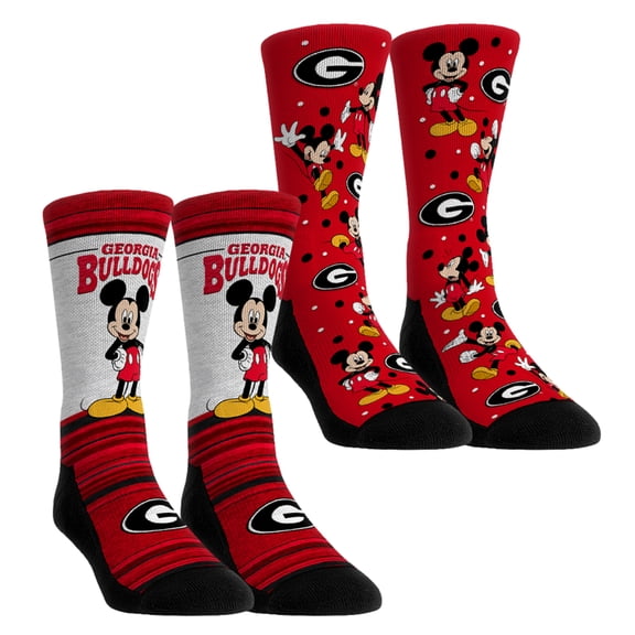 Youth Rock Em Socks Georgia Bulldogs Mickey Mouse Two-Pack Crew Socks Set