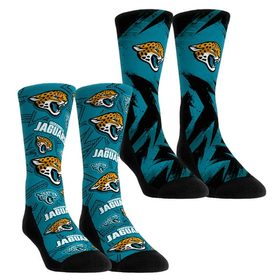Youth Rock Em Socks Jacksonville Jaguars Game Day Two-Pack Crew Sock Set