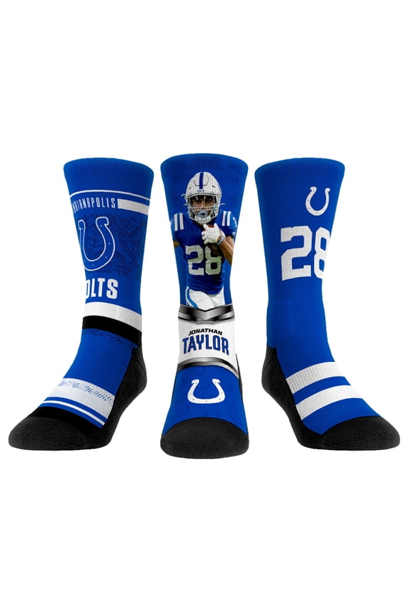 Youth Rock Em Socks Jonathan Taylor Indianapolis Colts Three-Pack Crew Socks Set