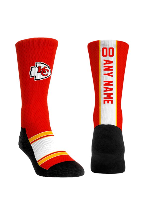 Youth Rock Em Socks Kansas City Chiefs Custom Jersey Crew Socks