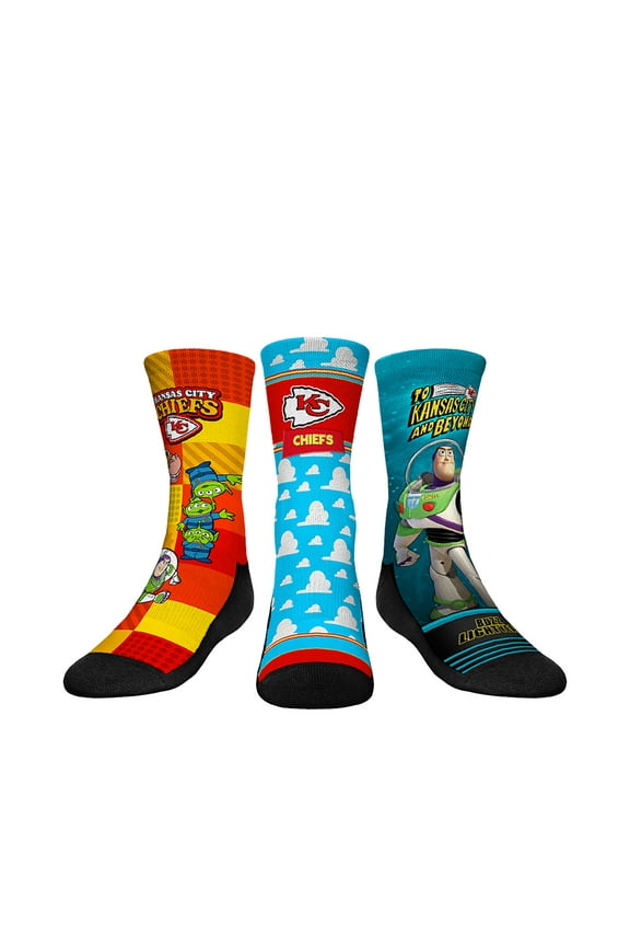 Youth Rock Em Socks Kansas City Chiefs Toy Story 3-Pack Crew Socks