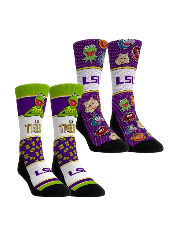 Youth Rock Em LSU Tigers Muppets 2-Pack Crew Socks Set