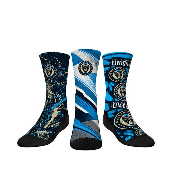 Youth Rock Em Socks Light Blue Philadelphia Union Three-Pack Crew Socks Set