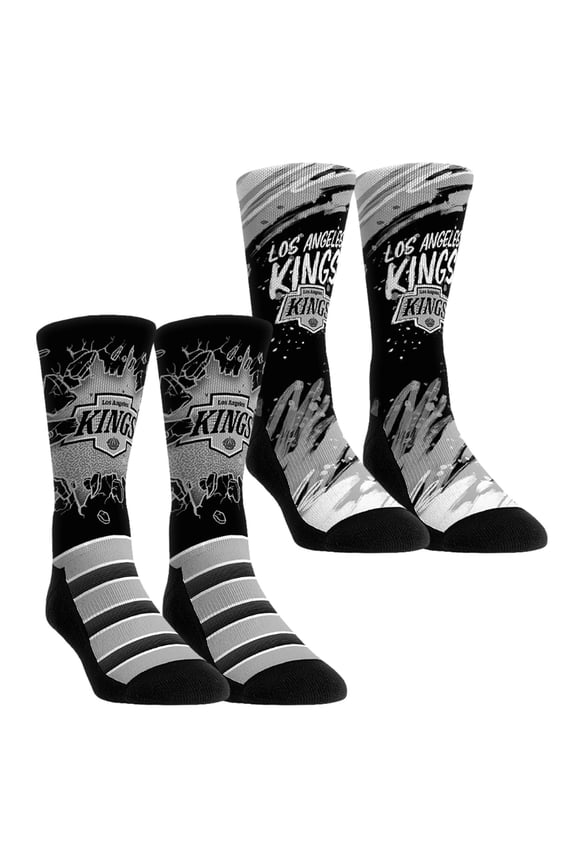 Youth Rock Em Socks Los Angeles Kings Ice Breaker Two-Pack Crew Socks Set