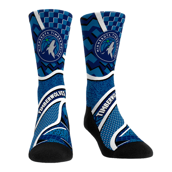 Youth Rock Em Socks Minnesota Timberwolves Ball Pattern Crew Socks