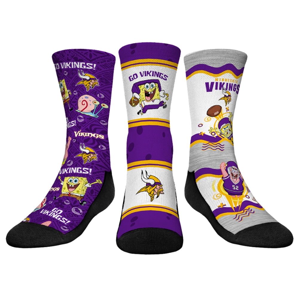 Youth Rock Em Socks Minnesota Vikings NFL x Nickelodeon Spongebob ...