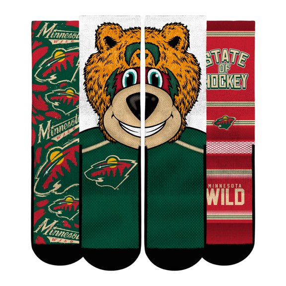 Youth Rock Em Socks  Minnesota Wild Fan Favorites Three-Pack Crew Socks Set