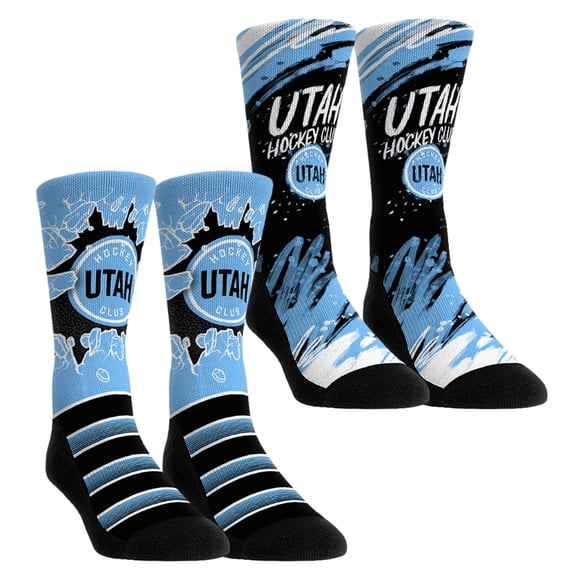 Youth Rock Em Socks  NHL Utah Ice Breaker Two-Pack Crew Socks Set