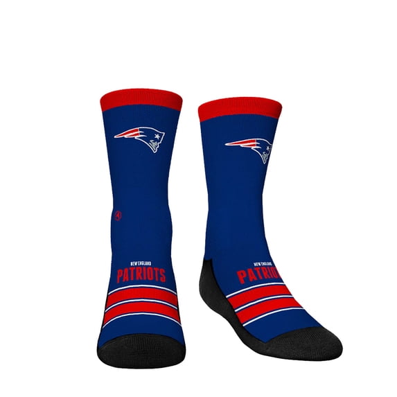 Youth Rock Em Socks New England Patriots Gametime Stripe-Crew Socks
