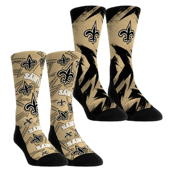 Youth Rock Em Socks New Orleans Saints Game Day Two-Pack Crew Sock Set