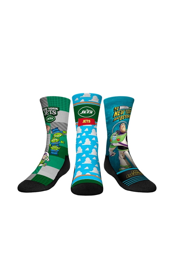Youth Rock Em Socks New York Jets Toy Story 3-Pack Crew Socks
