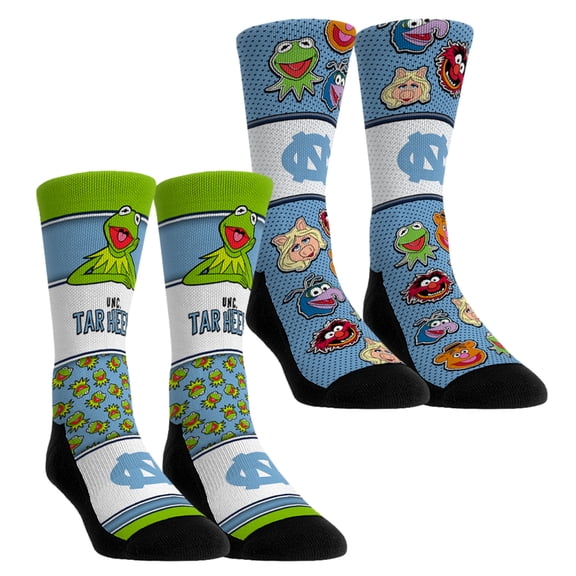 Youth Rock Em Socks North Carolina Tar Heels Muppets 2-Pack Crew Socks Set