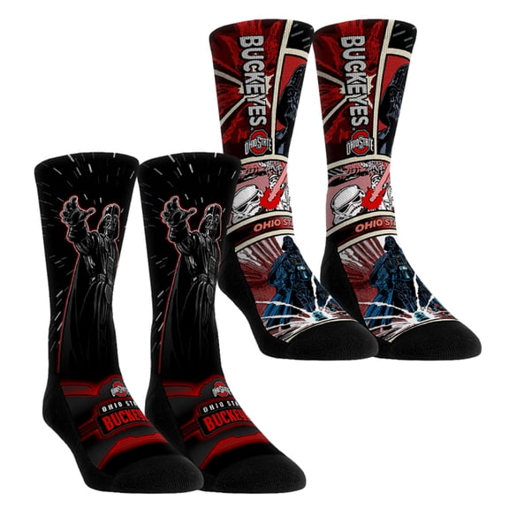 Youth Rock Em Socks Ohio State Buckeyes Star Wars Empire Two-Pack Crew Socks Set