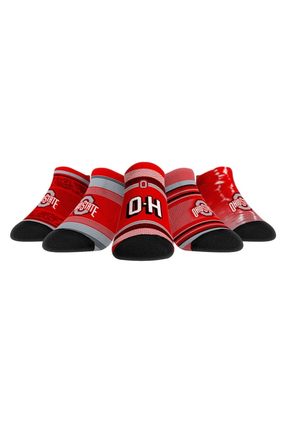 Youth Rock Em Socks Ohio State Buckeyes Super Fan Five-Pack Low-Cut Socks Set