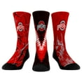 thumbnail image 1 of Youth Rock Em Socks Ohio State Buckeyes Three-Pack Crew Socks Set, 1 of 4