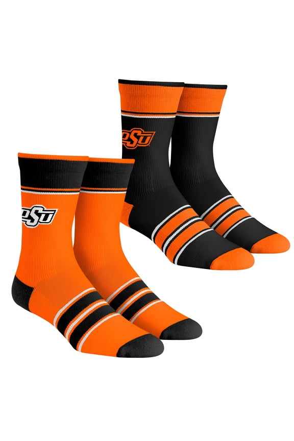 Youth Rock Em Socks Oklahoma State Cowboys Multi-Stripe 2-Pack Team Crew Sock Set