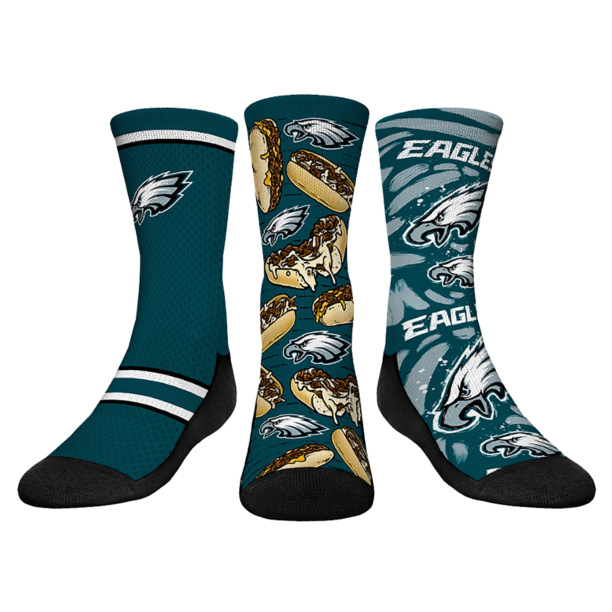 Youth Rock Em Socks  Philadelphia Eagles Fan Favorite Three-Pack Crew Sock Set