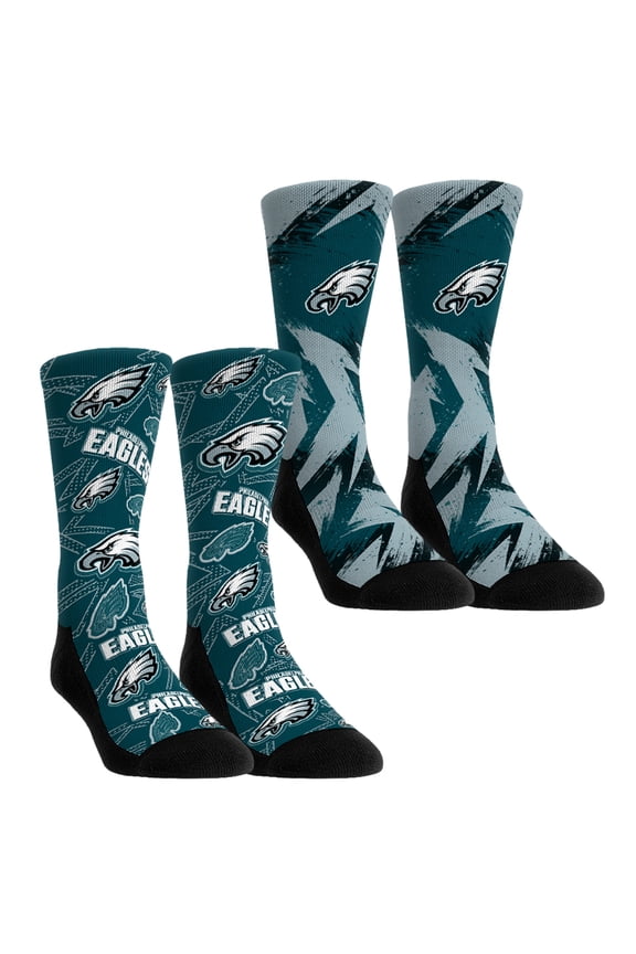 Youth Rock Em Socks  Philadelphia Eagles Game Day Two-Pack Crew Sock Set