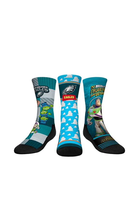 Youth Rock Em Socks Philadelphia Eagles Toy Story 3-Pack Crew Socks