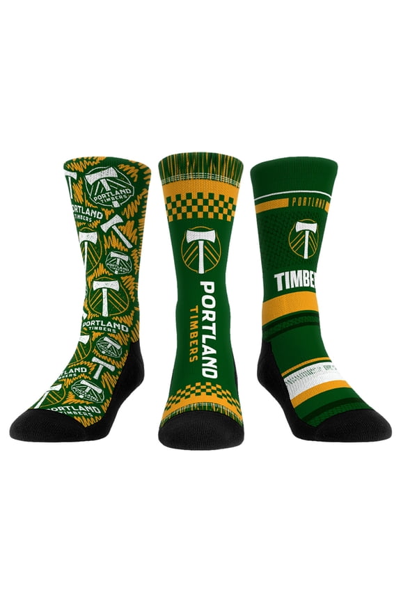 Youth Rock Em Socks Portland Timbers Three-Pack Crew Socks Set