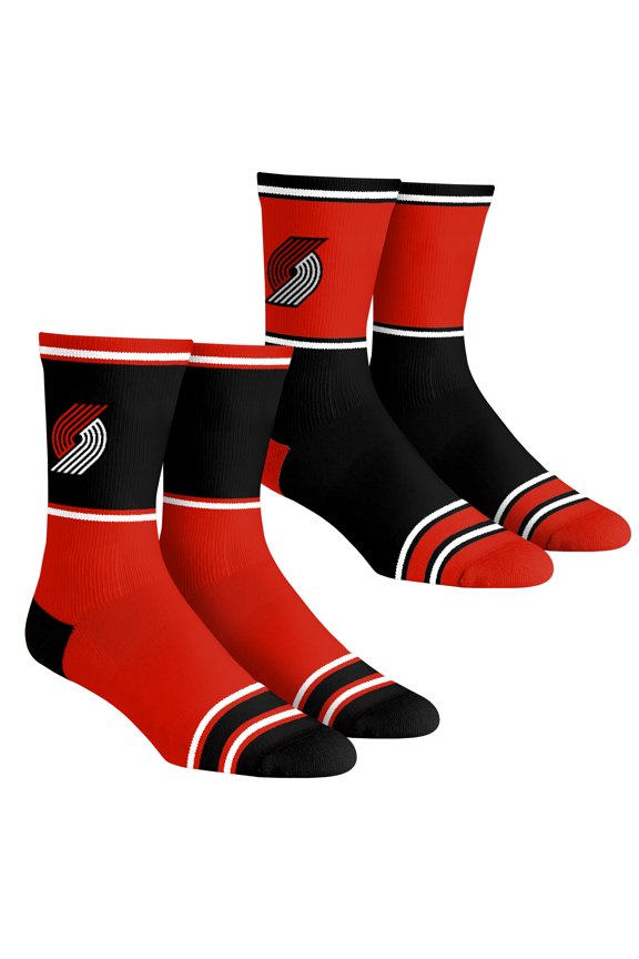 Youth Rock Em Socks Portland Trail Blazers 2-Pack Color Block Crew Socks Set