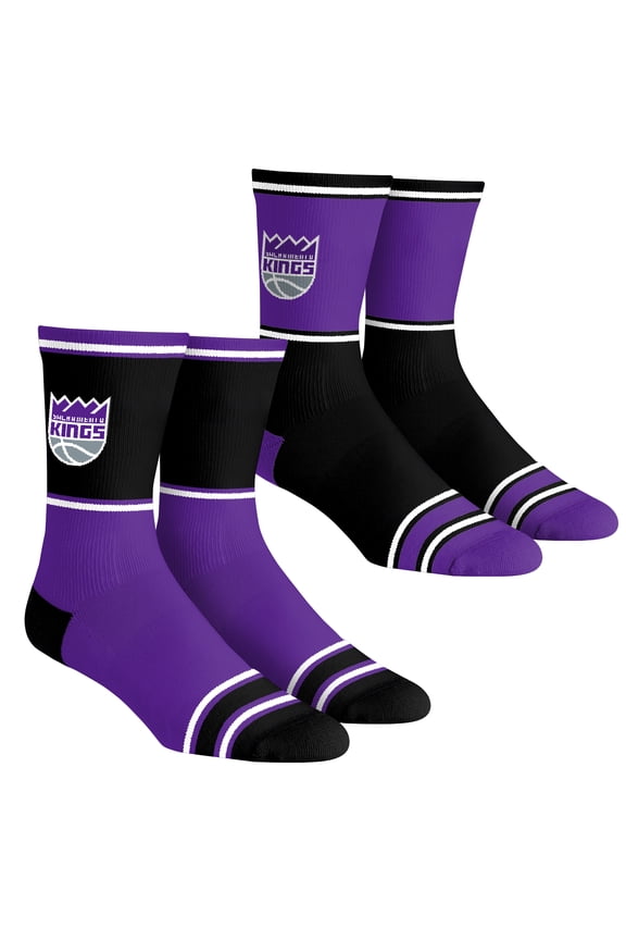 Youth Rock Em Socks  Sacramento Kings 2-Pack Color Block Crew Socks Set