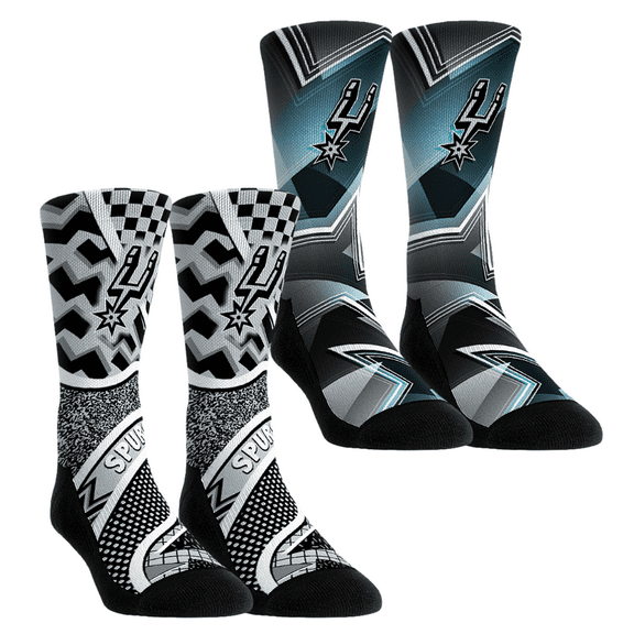 Youth Rock Em Socks San Antonio Spurs NBA Hoops Two-Pack Crew Socks Set