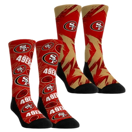 Youth Rock Em Socks  San Francisco 49ers Game Day Two-Pack Crew Sock Set