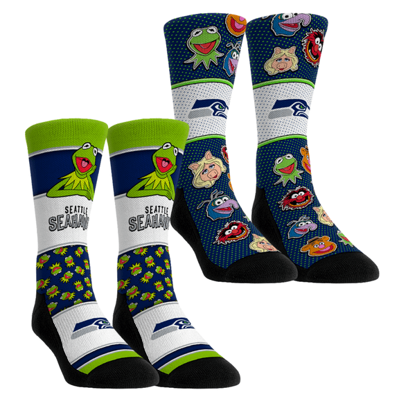 Youth Rock Em Socks Seattle Seahawks Muppets 2-Pack Crew Socks Set