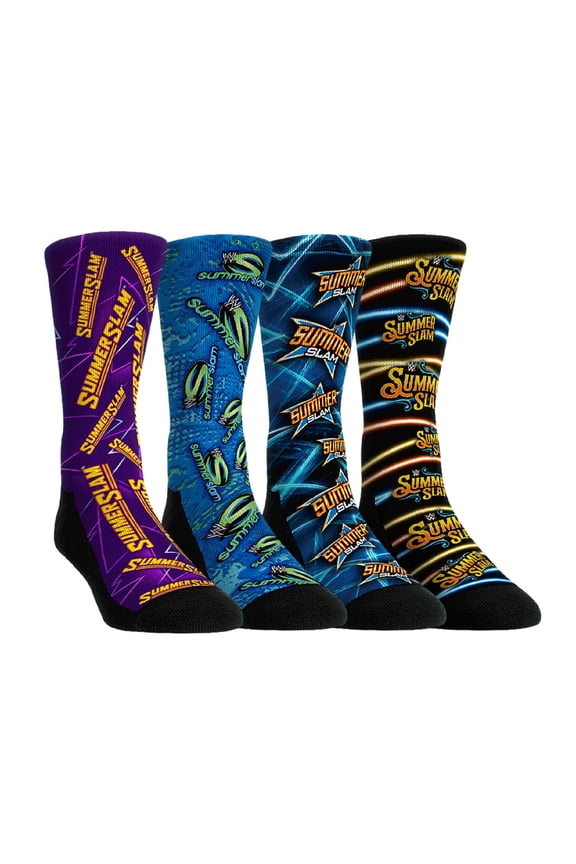 Youth Rock Em Socks SummerSlam 2024 4-Pack Crew Socks