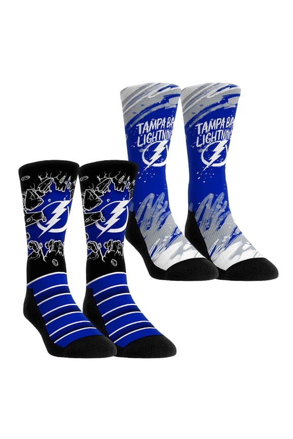 Youth Rock Em Socks Tampa Bay Lightning Ice Breaker Two-Pack Crew Socks Set