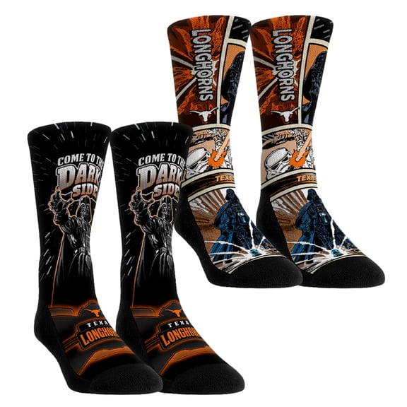 Youth Rock Em Socks Texas Longhorns Star Wars Empire Two-Pack Crew Socks Set