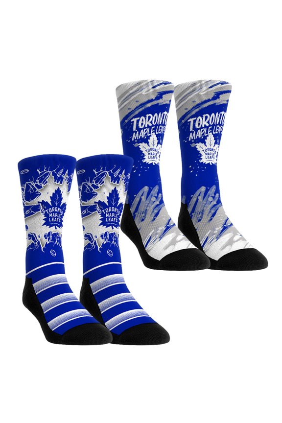 Youth Rock Em Socks  Toronto Maple Leafs Ice Breaker Two-Pack Crew Socks Set