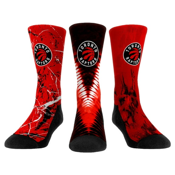 Youth Rock Em Socks Toronto Raptors Three-Pack Crew Socks Set