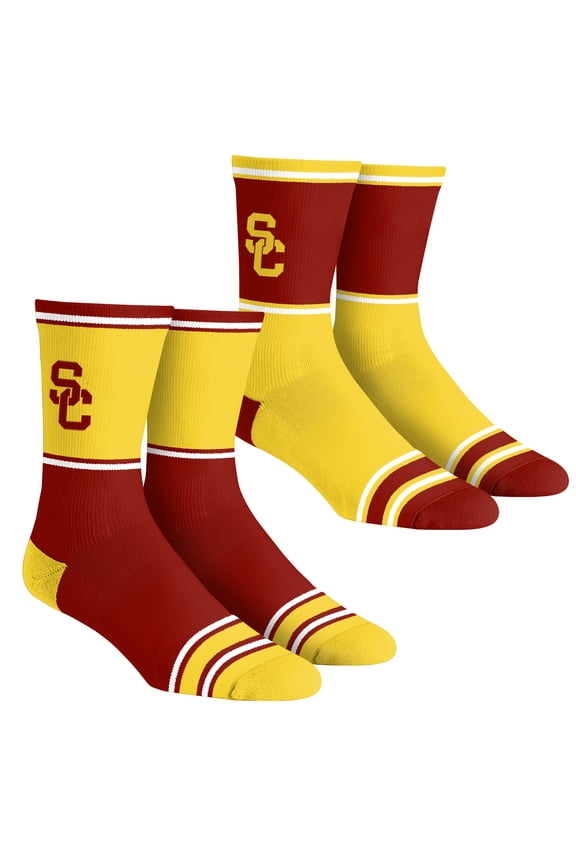 Youth Rock Em Socks USC Trojans 2-Pack Color Block Crew Socks Set