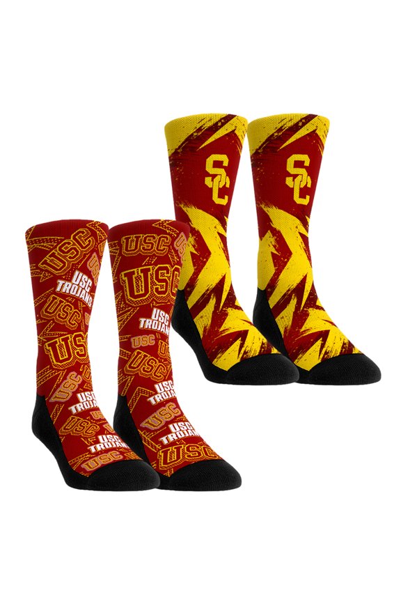 Youth Rock Em Socks USC Trojans Game Day Two-Pack Crew Socks Set
