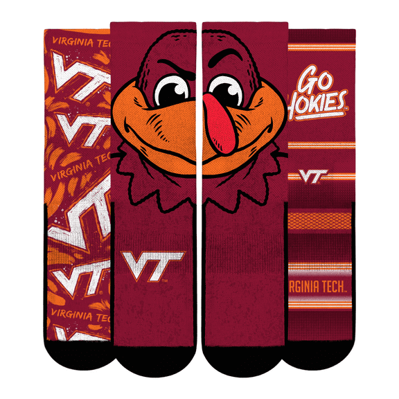 Youth Rock Em Socks Virginia Tech Hokies Fan Favorite Three-Pack Crew Sock Set