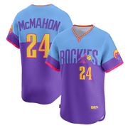 Youth Rockies Baseball McMahon#24 Jersey_s Fans Gift Tee Classic Sports Short Sleeved Tops Embroidered Button-down Breathable Shirt